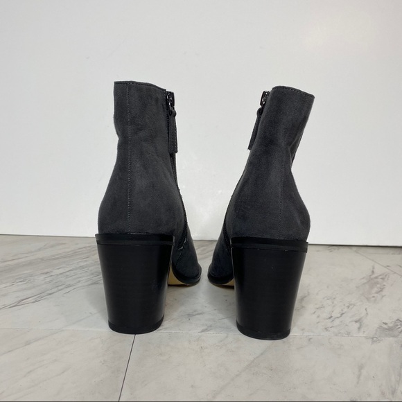 New! 14th & Union Block Heel Gray Bootie 6 1/2 - Picture 3 of 13